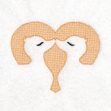Kissing Ducks Heart (Embossed)