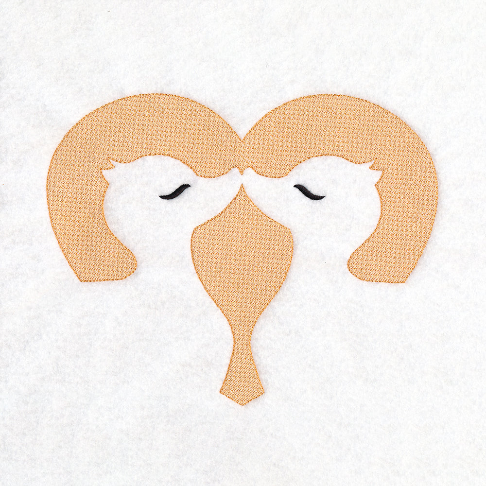 Kissing Ducks Heart (Embossed)
