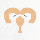 Kissing Ducks Heart (Embossed)