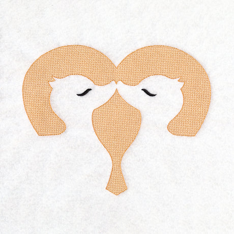 Kissing Ducks Heart (Embossed)
