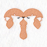 Kissing Foxes Heart (Embossed)