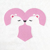 Kissing Bears Heart (Embossed)