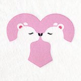 Kissing Bears Heart (Embossed)