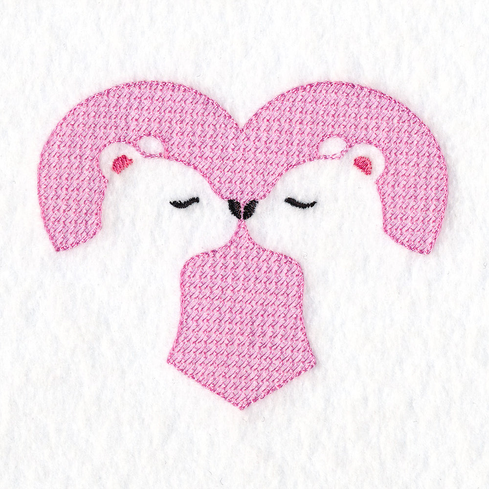 Kissing Bears Heart (Embossed)