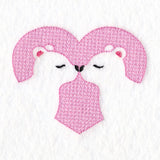 Kissing Bears Heart (Embossed)