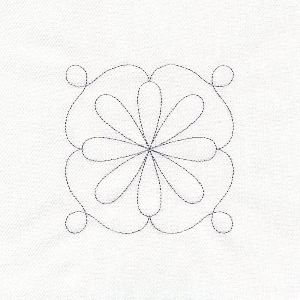 Prairie Petal Quilt Framed Corner