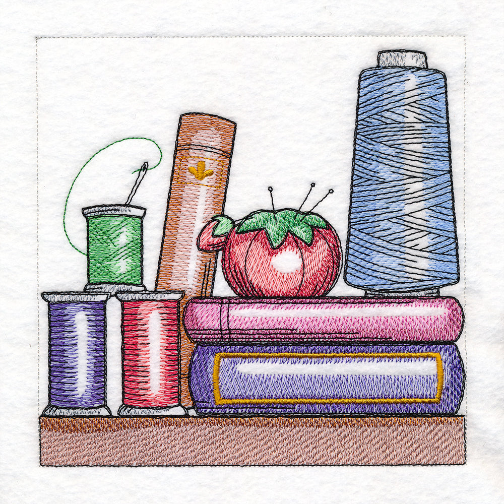 Build a Crafty Bookshelf Quilt - Thread and Pincushion – Embroidery Library