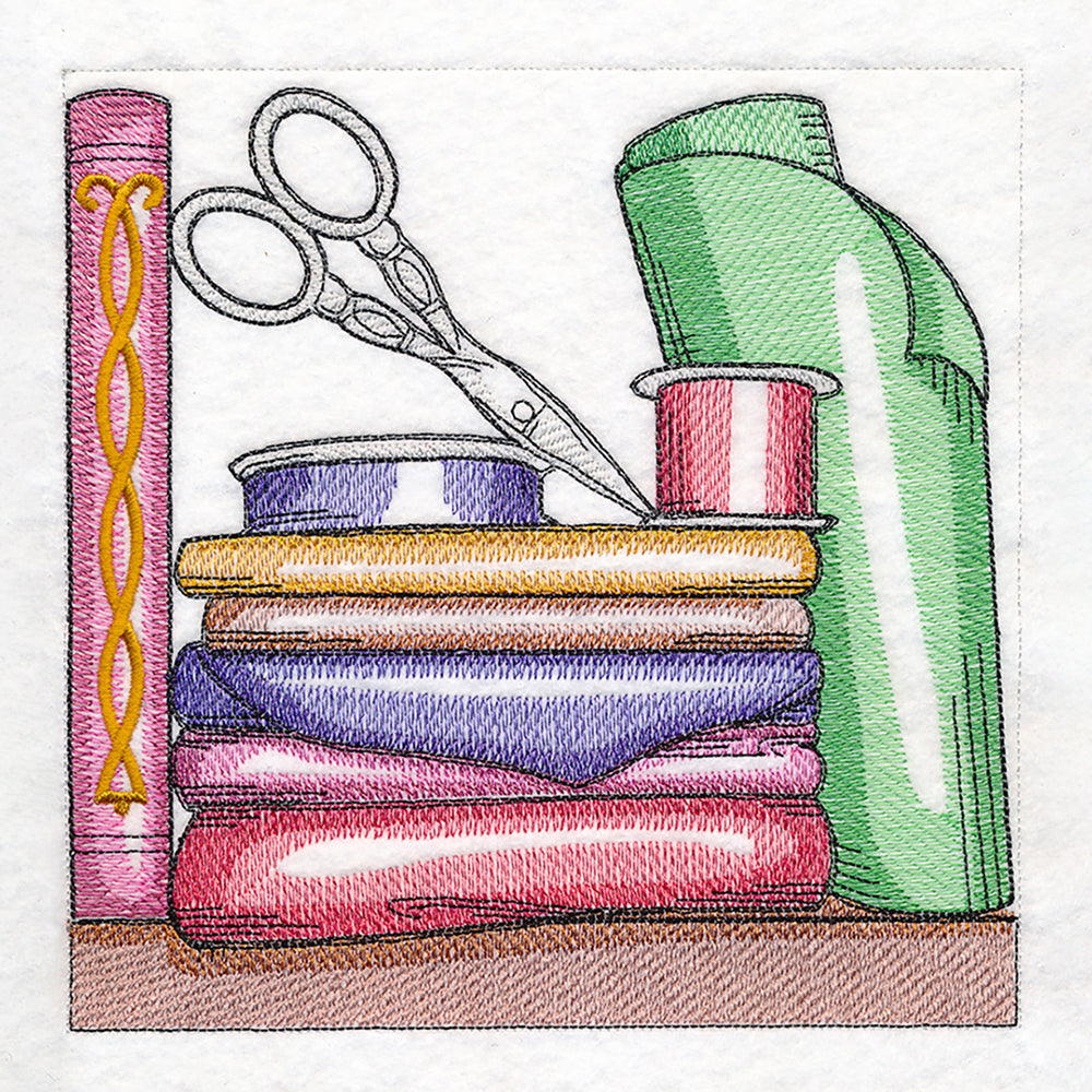 Build a Crafty Bookshelf Quilt - Fabric and Scissors