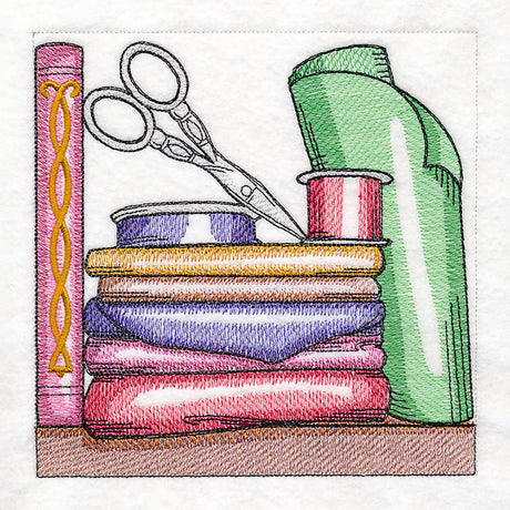 Build a Crafty Bookshelf Quilt - Fabric and Scissors
