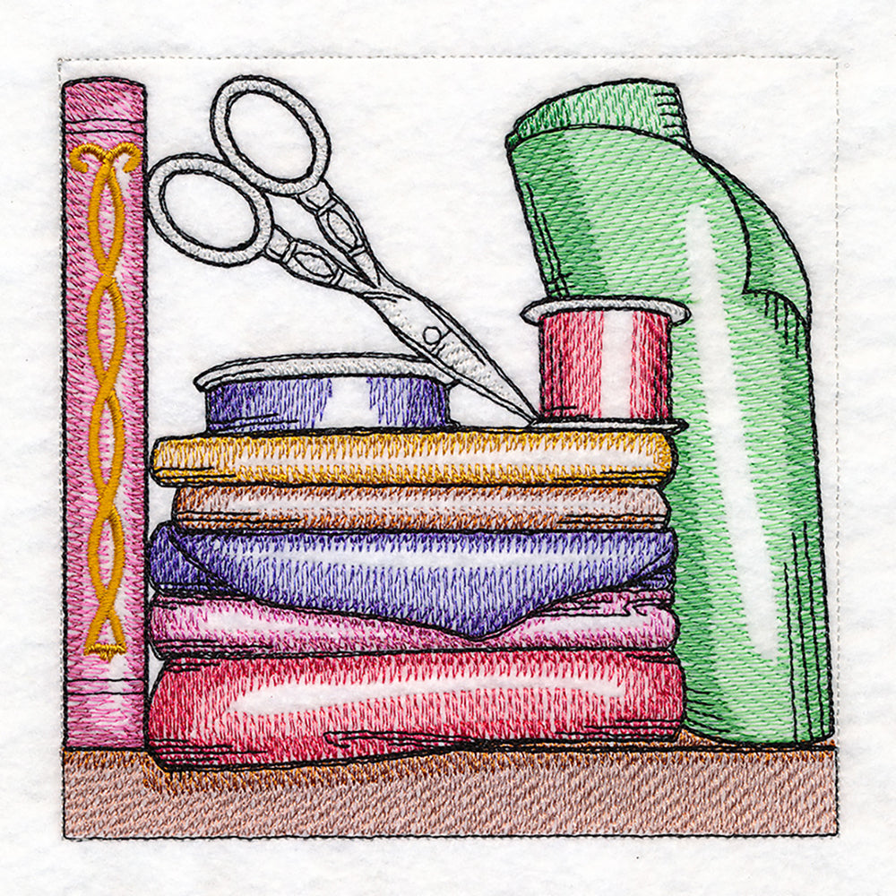 Build a Crafty Bookshelf Quilt - Fabric and Scissors