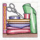 Build a Crafty Bookshelf Quilt - Fabric and Scissors