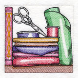 Build a Crafty Bookshelf Quilt - Fabric and Scissors