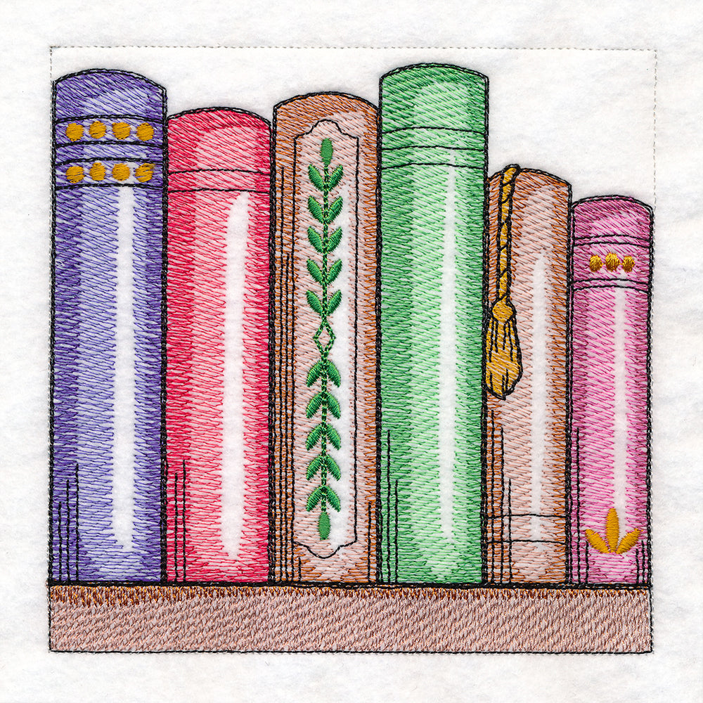 Build a Crafty Bookshelf Quilt- 6 Book Row