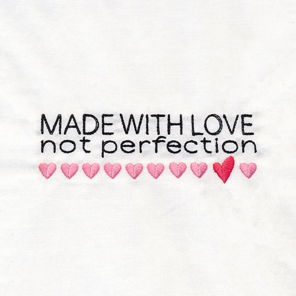 Not Perfection Quilt Label