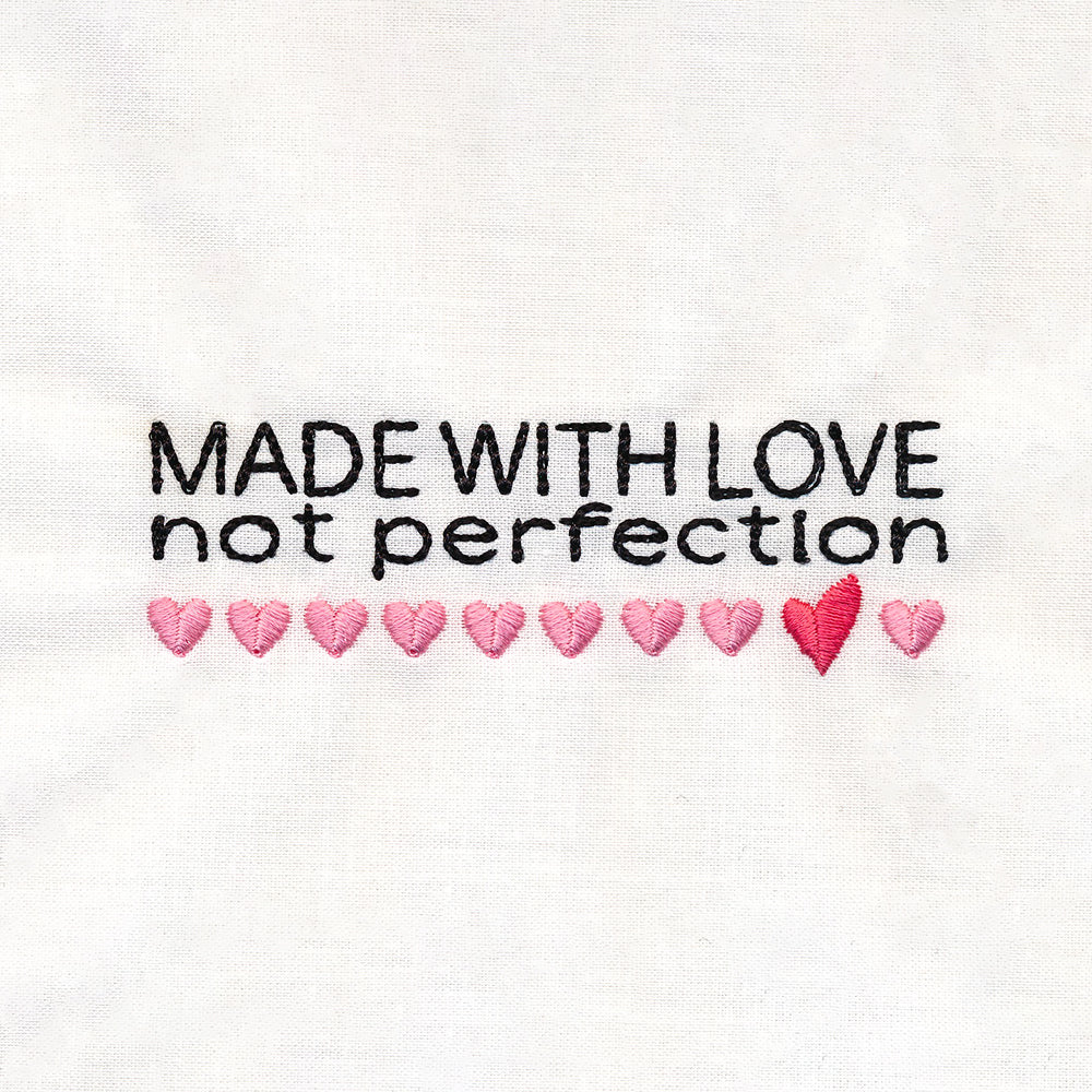 Not Perfection Quilt Label