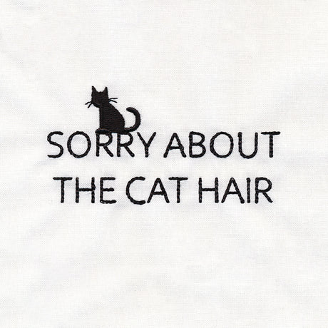 Sorry About the Cat Hair Quilt Label