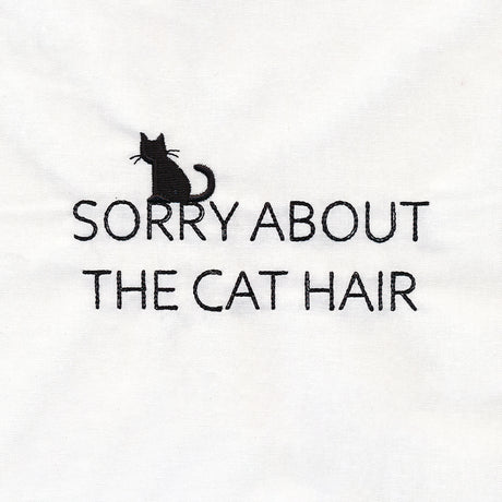 Sorry About the Cat Hair Quilt Label