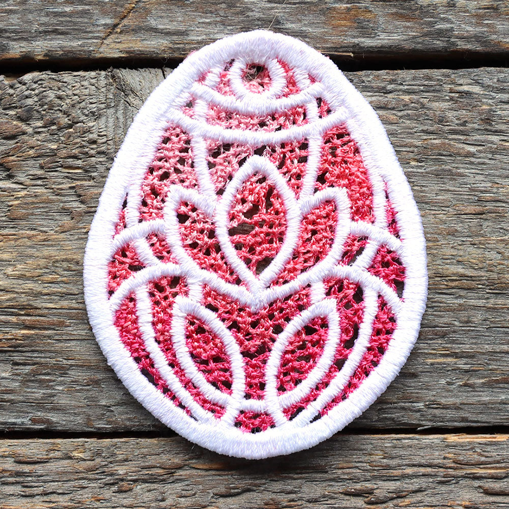 Spring Floral Easter Egg Ornament (Lace)