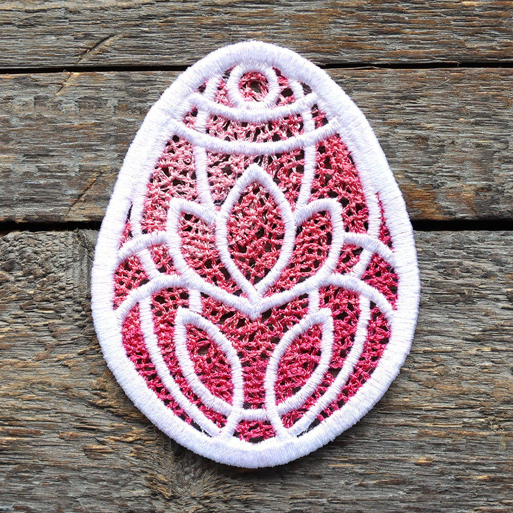 Spring Floral Easter Egg Ornament (Lace)