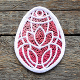 Spring Floral Easter Egg Ornament (Lace)
