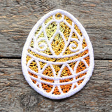 Spring Scrollwork Easter Egg Ornament (Lace)
