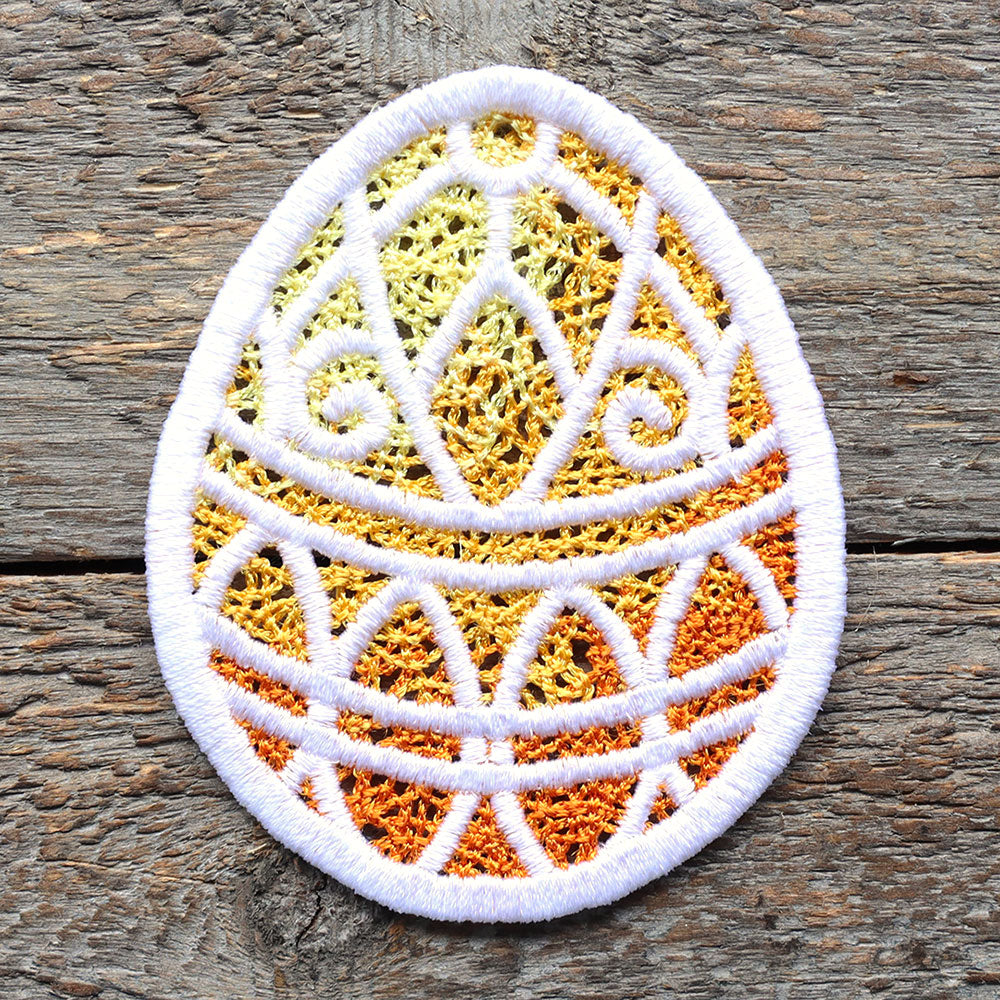 Spring Scrollwork Easter Egg Ornament (Lace)