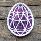 Spring Geometric Easter Egg Ornament (Lace)