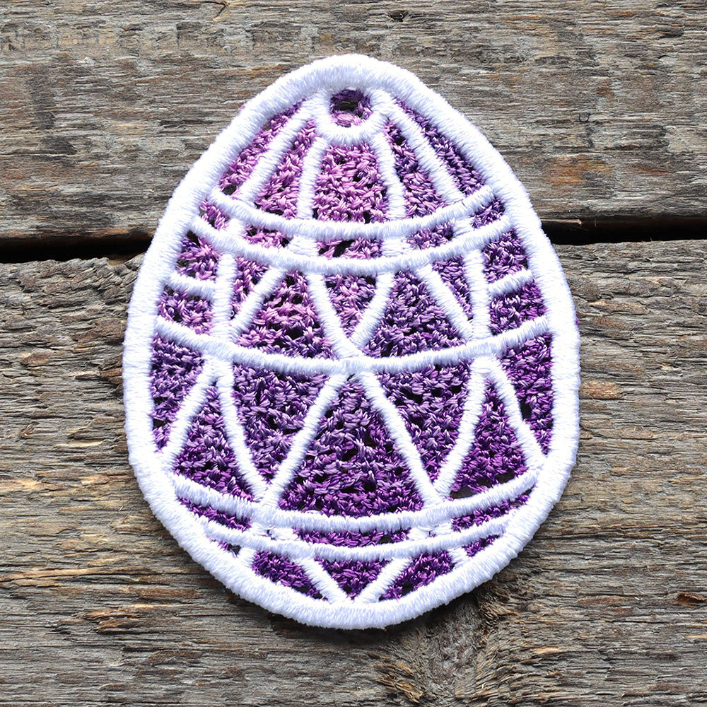 Spring Geometric Easter Egg Ornament (Lace)
