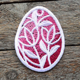 Spring Tulips Easter Egg Ornament (Lace)