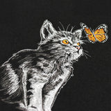 Majestic Gaze Kitten with Butterfly