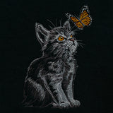 Majestic Gaze Kitten with Butterfly