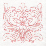 Rosemaling Blooms Quilting - Bloom with Leaves (Double Run)