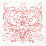 Rosemaling Blooms Quilting - Bloom with Leaves (Double Run)