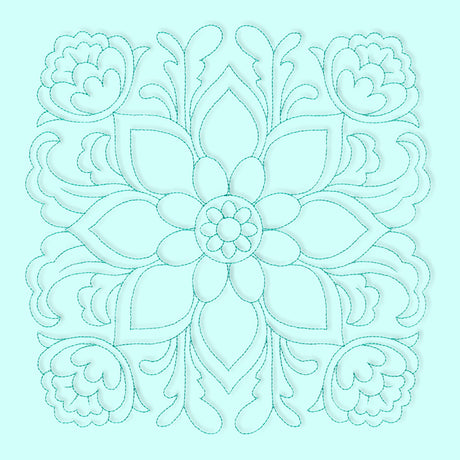 Rosemaling Blooms Quilting - Bold Bloom (Double Run)