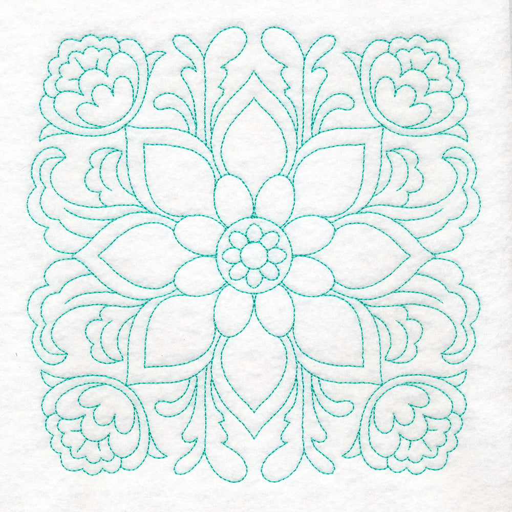 Rosemaling Blooms Quilting - Bold Bloom (Double Run)