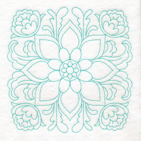 Rosemaling Blooms Quilting - Bold Bloom (Double Run)