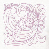 Rosemaling Blooms Quilting - Floral Swirl (Double Run)