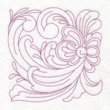 Rosemaling Blooms Quilting - Floral Swirl (Double Run)