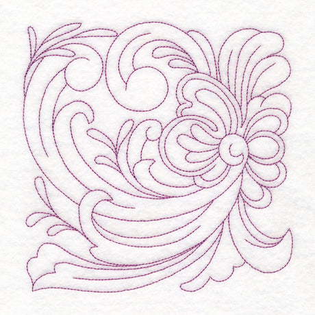 Rosemaling Blooms Quilting - Floral Swirl (Double Run)