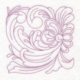 Rosemaling Blooms Quilting - Floral Swirl (Double Run)