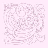 Rosemaling Blooms Quilting - Floral Swirl (Double Run)