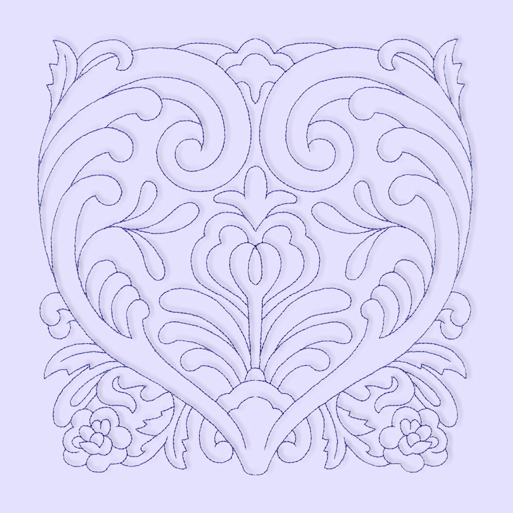 Rosemaling Blooms Quilting - Heartfelt Blooms (Double Run)