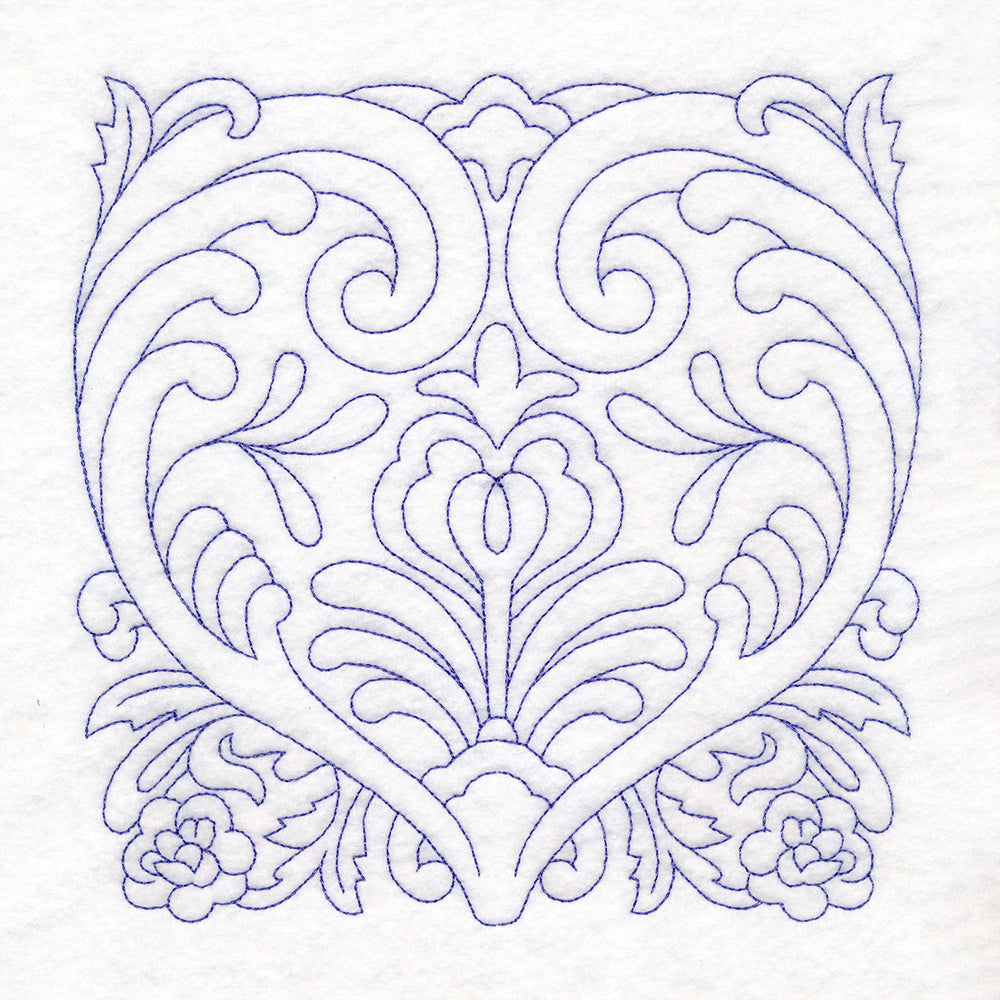 Rosemaling Blooms Quilting - Heartfelt Blooms (Double Run)