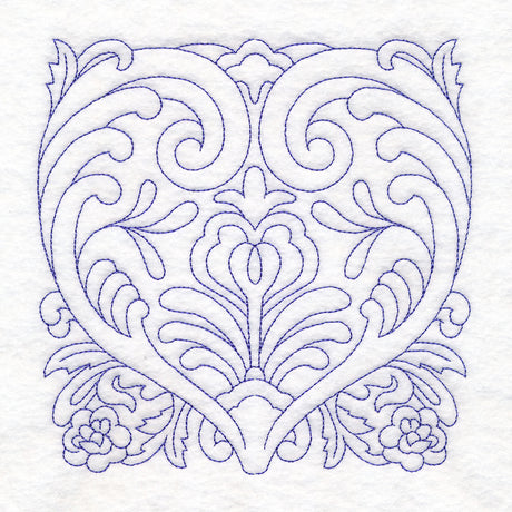 Rosemaling Blooms Quilting - Heartfelt Blooms (Double Run)