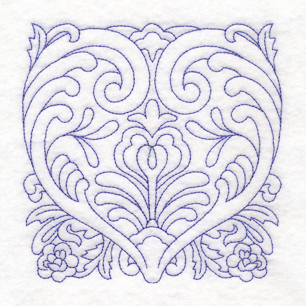 Rosemaling Blooms Quilting - Heartfelt Blooms (Double Run)