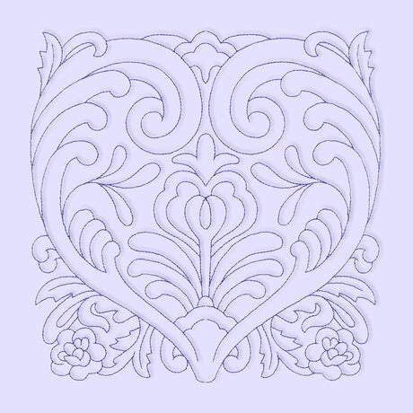Rosemaling Blooms Quilting - Heartfelt Blooms (Double Run)