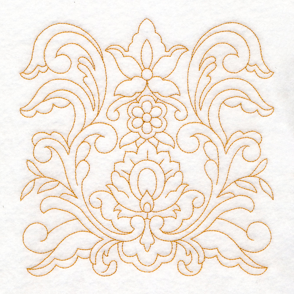 Rosemaling Blooms Quilting - Stacked Blooms (Double Run)