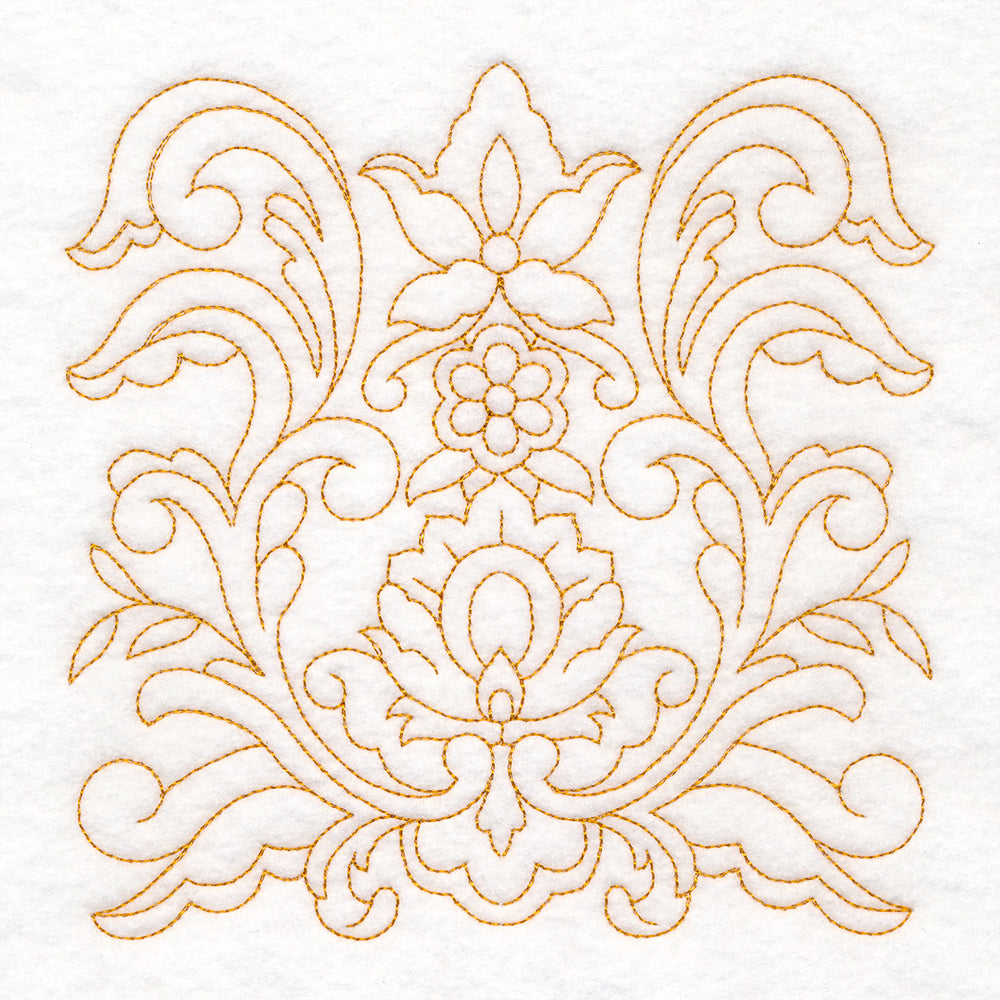 Rosemaling Blooms Quilting - Stacked Blooms (Double Run)