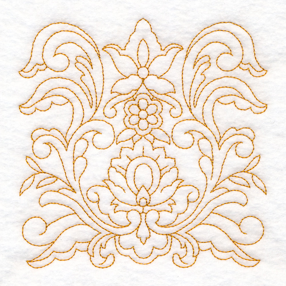 Rosemaling Blooms Quilting - Stacked Blooms (Double Run)