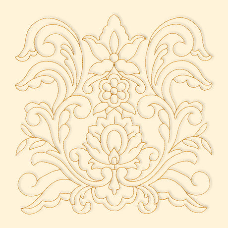 Rosemaling Blooms Quilting - Stacked Blooms (Double Run)